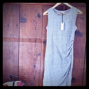 Z supply grey dress NWT tulip gathered side
